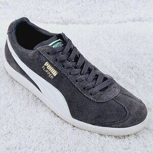 PUMA Gray Suede White Leather Tri m Womens FLIPPER SNEAKERS Casual Size 7.5M